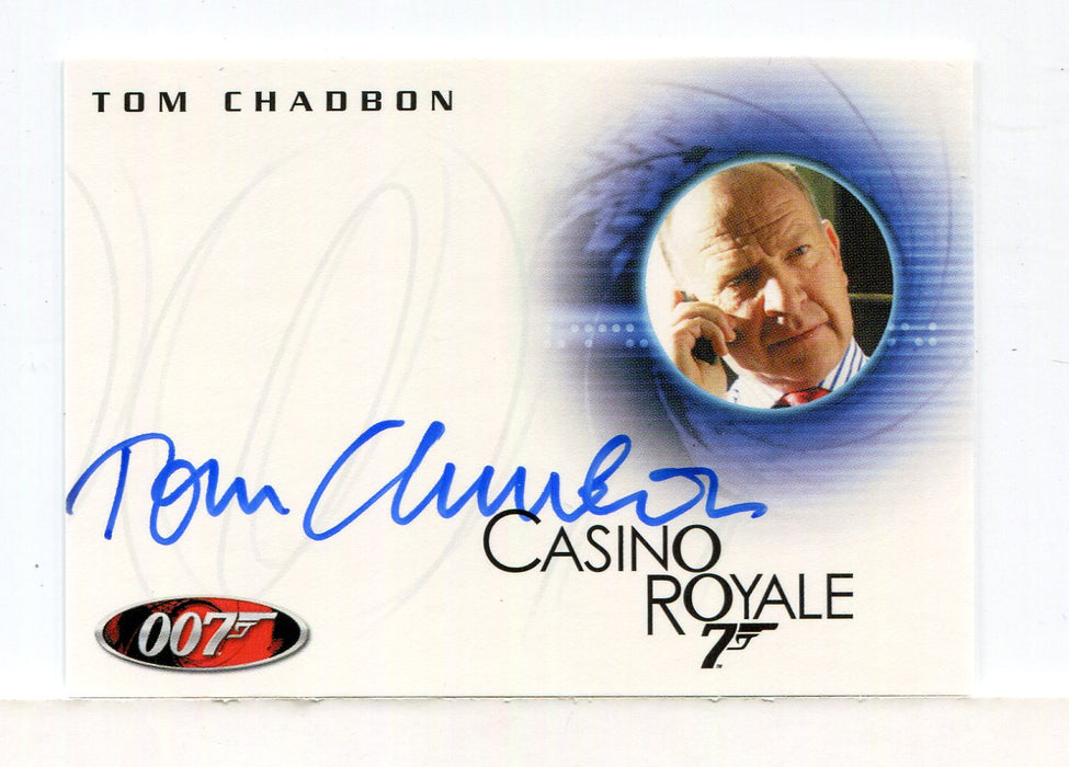 James Bond 2009 Archives Tom Chadbon Autograph Card A109
