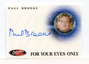 James Bond 2009 Archives Paul Brooke Autograph Card A126   - TvMovieCards.com