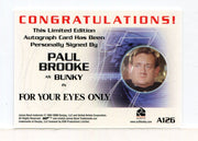 James Bond 2009 Archives Paul Brooke Autograph Card A126   - TvMovieCards.com