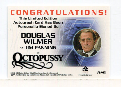 James Bond A41 The Quotable James Bond Douglas Wilmer Autograph Card   - TvMovieCards.com