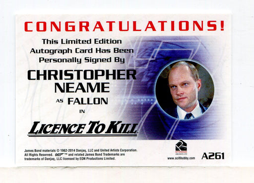 James Bond Archives 2015 Edition Christopher Neame Autograph Card A261   - TvMovieCards.com