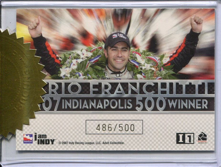 Indy Racing Premiere Dario Franchitti Case Topper Chase Card I1 #486/500   - TvMovieCards.com