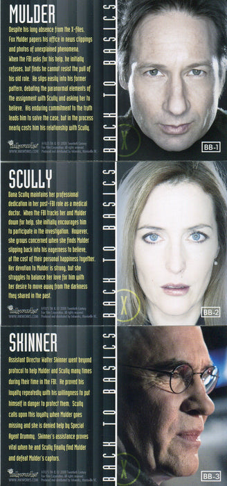 X-Files I Want to Believe Back to Basics Chase Card Set 3 Cards Inkworks 2008   - TvMovieCards.com