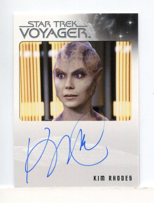 Star Trek Voyager Heroes Villains Autograph Card Kim Rhodes as Jhet'Leya   - TvMovieCards.com