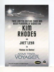 Star Trek Voyager Heroes Villains Autograph Card Kim Rhodes as Jhet'Leya   - TvMovieCards.com