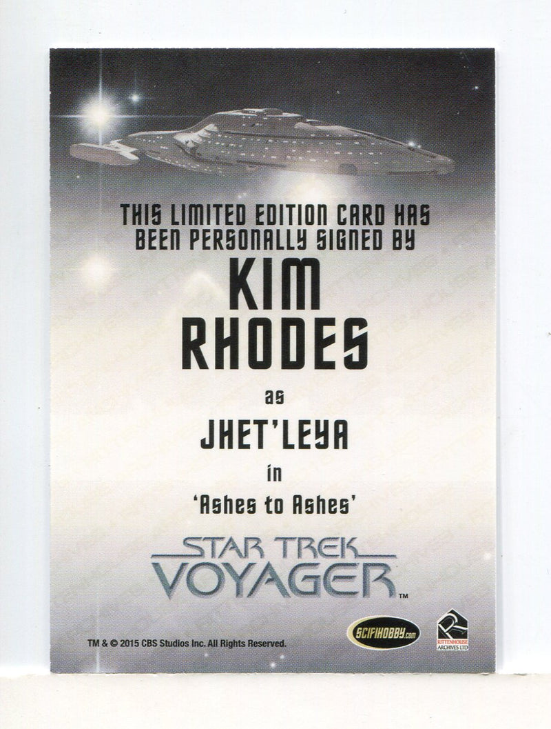 Star Trek Voyager Heroes Villains Autograph Card Kim Rhodes as Jhet'Leya   - TvMovieCards.com