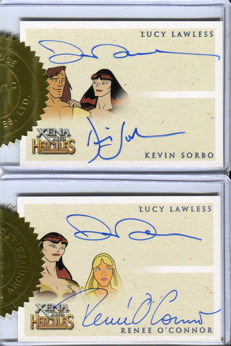 Xena & Hercules Animated Adventures Double Autograph Card Set 2 Cards