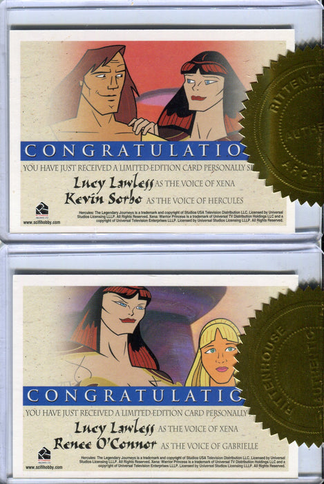 Xena & Hercules Animated Adventures Double Autograph Card Set 2 Cards   - TvMovieCards.com