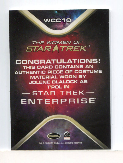 The Women of Star Trek WCC10 Jolene Blaylock as T'Pol Costume Card   - TvMovieCards.com