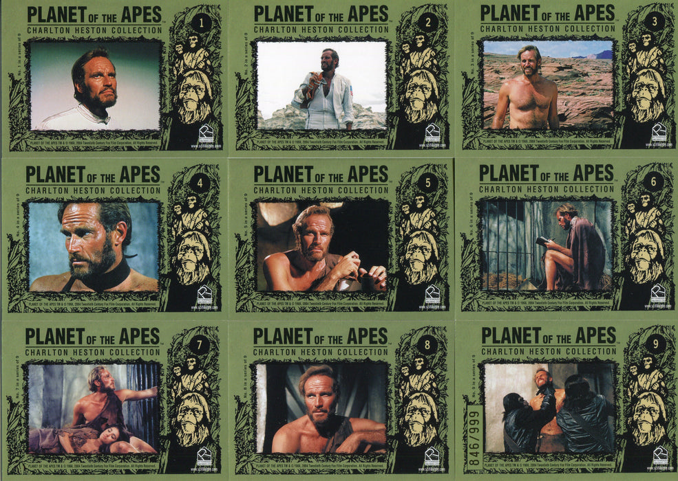 Planet of the Apes Charleton Heston Collection 9 Card Set #846/999   - TvMovieCards.com