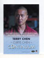 Continuum Seasons 1 & 2 Terry Chen as Curtis Chen Autograph Card   - TvMovieCards.com