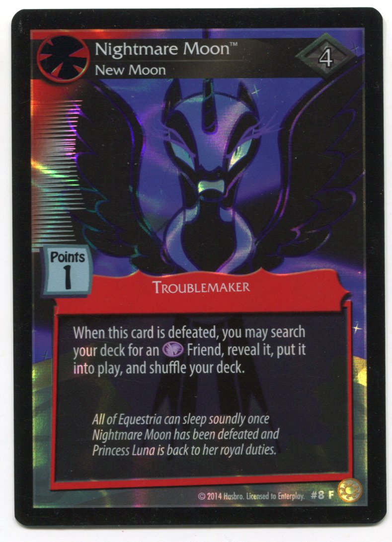 My Little Pony Nightmare Moon - New Moon #8F Foil Card MLP TCG Enterplay   - TvMovieCards.com