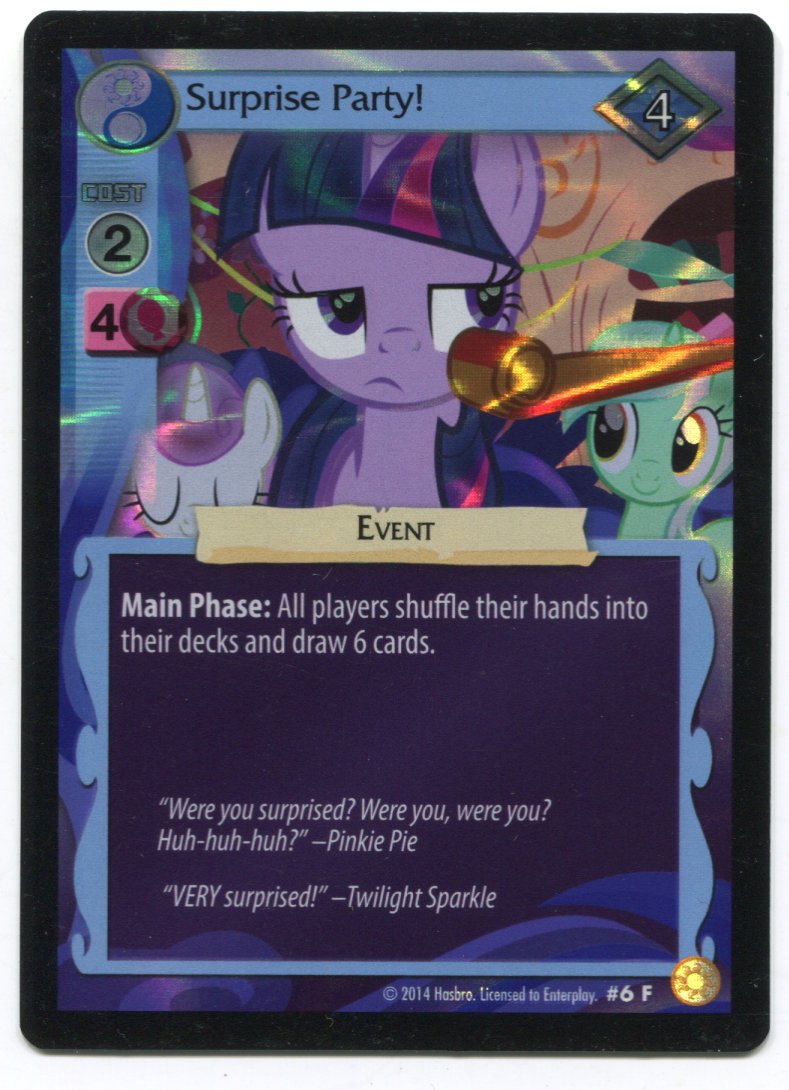 My Little Pony Twilight Sparkle Surprise Party! #6F Foil Card MLP TCG  Enterplay