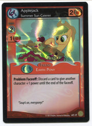 My Little Pony Applejack Summer Sun Caterer #1F Foil Card MLP TCG Enterplay   - TvMovieCards.com