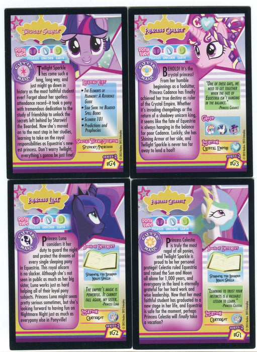 My Little Pony Series 2 Gold Foil G1 G2 G3 G4 Trading Card Set of 4 Luna Twlight   - TvMovieCards.com