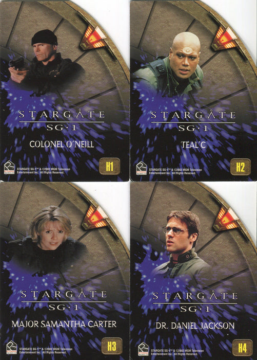 Stargate SG-1 Season Four Heroes in Action Die-Cuts Chase Card Set H1 - H4   - TvMovieCards.com