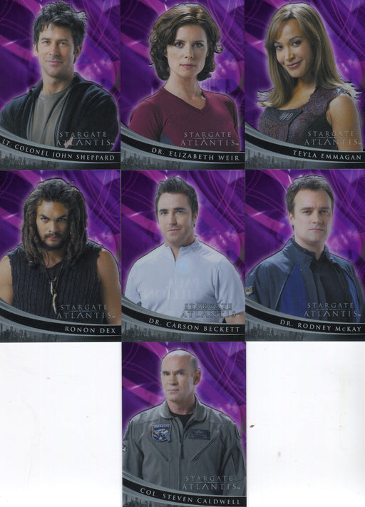 Stargate Atlantis Season Two 2006 Acetate Crew Chase Card Set P1 thru P7   - TvMovieCards.com