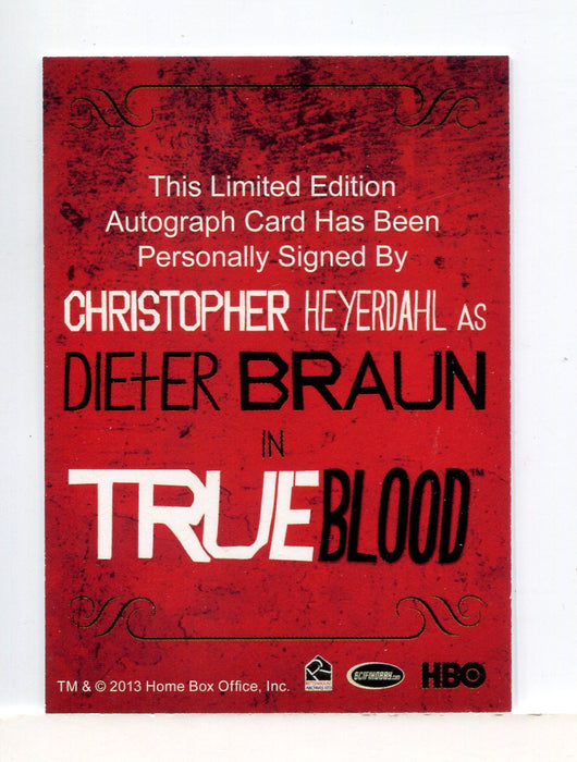 True Blood Season 7 Christopher Heyerdahl as Dieter Braun Autograph Card   - TvMovieCards.com