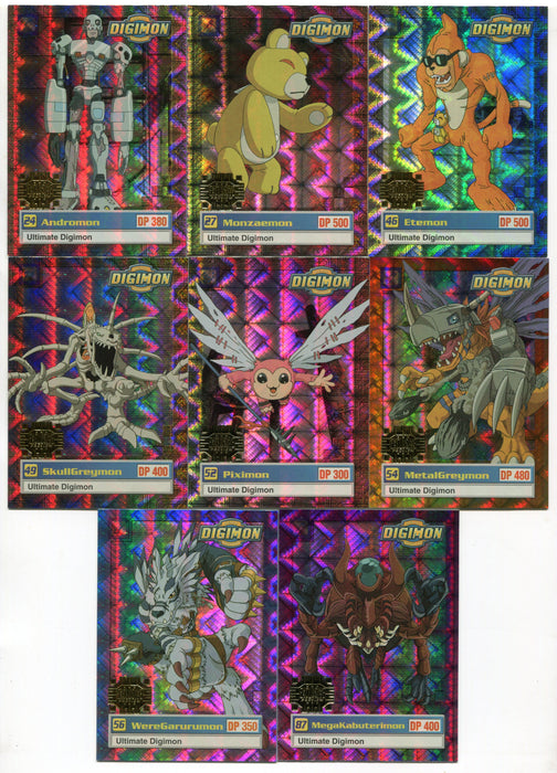 1999 Digimon Animated Series 1 Preview Ultimate Digimon Trading Cards U1-U8 Set   - TvMovieCards.com