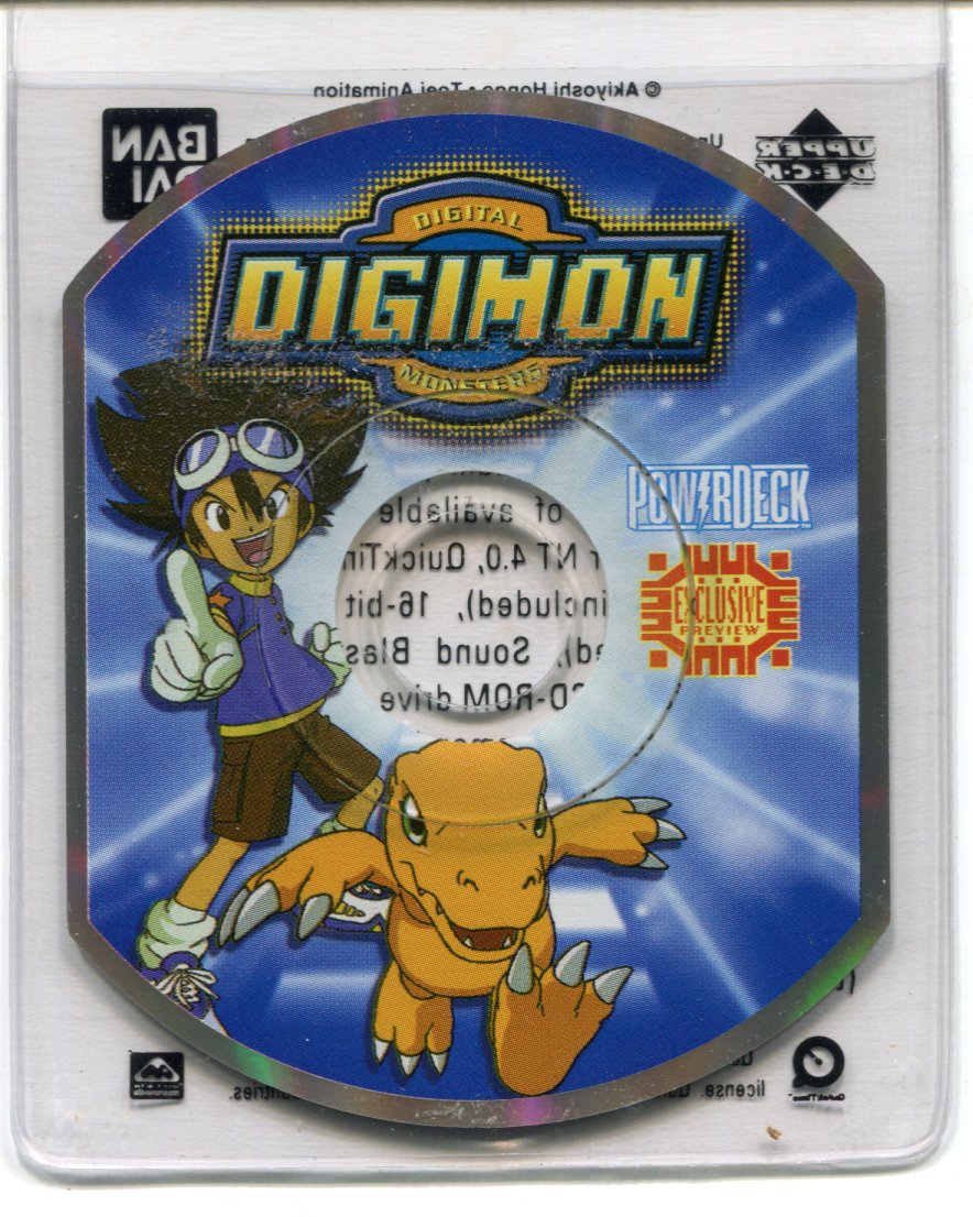 1999 Bandai Upper Deck DIGIMON Digital Monsters PowerDeck Trading CD R ...