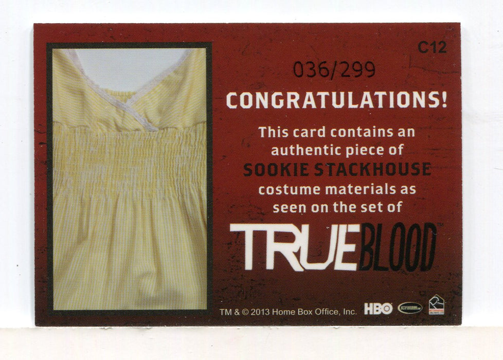 True Blood Archives Sookie Stackhouse Costume Card C12 #036/299   - TvMovieCards.com