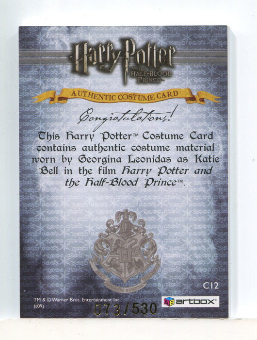 Harry Potter Half Blood Prince Update Katie Bell Costume Card HP C12 #073/530   - TvMovieCards.com