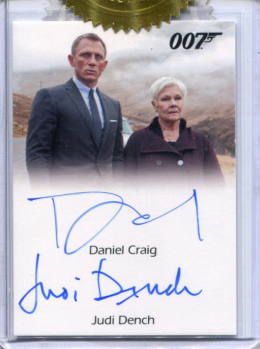 James Bond Archives 2014 Edition Daniel Craig & Judi Dench Dual Autograph Card   - TvMovieCards.com