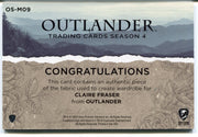 Outlander Season 4 Caitriona Balfe Oversized Wardrobe Costume Card OS-M09 /150   - TvMovieCards.com