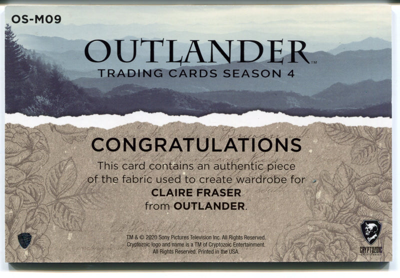 Outlander Season 4 Caitriona Balfe Oversized Wardrobe Costume Card OS-M09 /150   - TvMovieCards.com