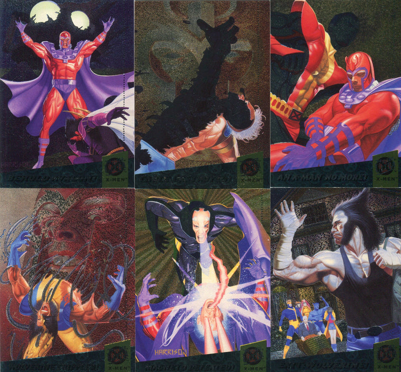 94 fleer ultra x men rare cards 1994 X-Men Fatal Attractions Insert Set of 6 NM/M Marvel : Toys & Games Marvel X-Men Ultra Fatal Attractions