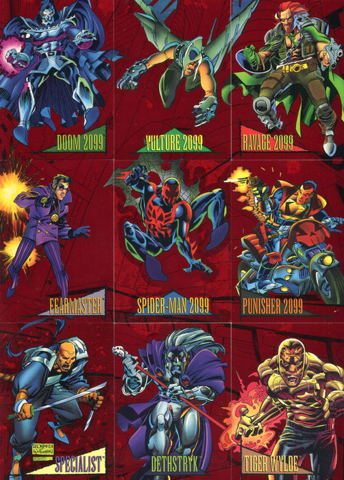 Marvel Universe 1993 Skybox Series 4 Red Foil 2099 Chase Card Set 9 Cards - TvMovieCards.com