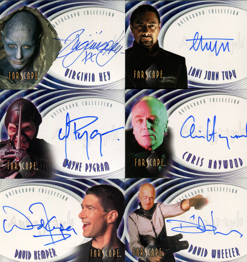 Farscape Season 2 Autograph Card Set 6 Cards A7 - A12   - TvMovieCards.com