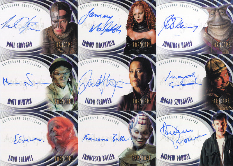 Farscape Season 3 Autograph Card Set 9 Cards A13 - A21   - TvMovieCards.com