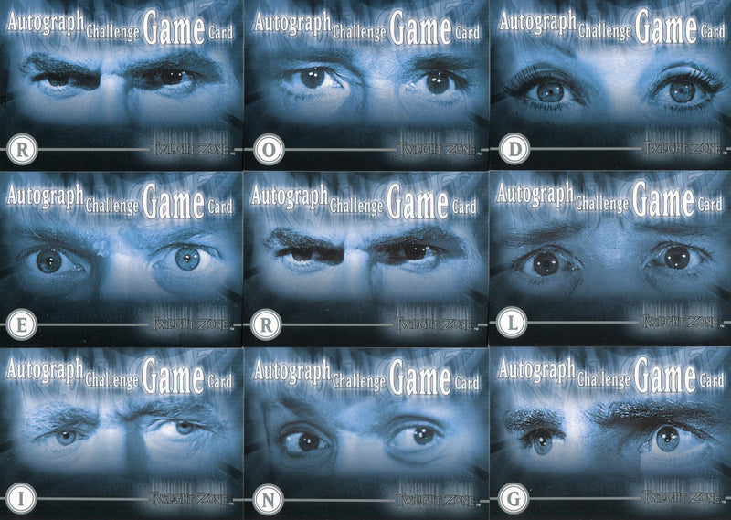 Twilight Zone 2 Next Dimension Autograph Challenge Game Chase Card Set (9)   - TvMovieCards.com
