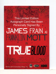 True Blood Archives James Frain as Franklin Mott Autograph Card   - TvMovieCards.com