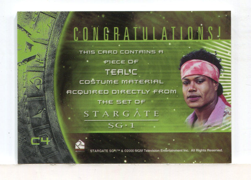 Stargate SG-1 Premiere Edition Teal'c Case Topper Costume Card C4   - TvMovieCards.com