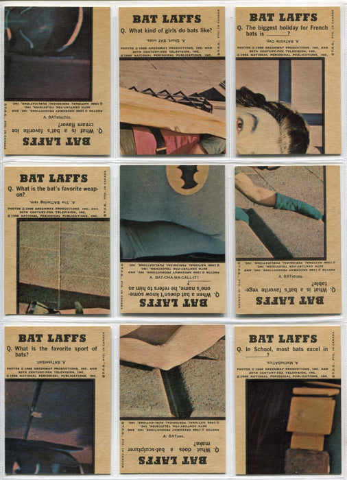 Batman Bat Laffs Complete Vintage Trading Card Set 55/55 Cards OPC 1966   - TvMovieCards.com