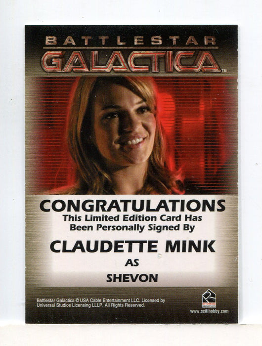 Battlestar Galactica Season Two Claudette Mink Autograph Card   - TvMovieCards.com