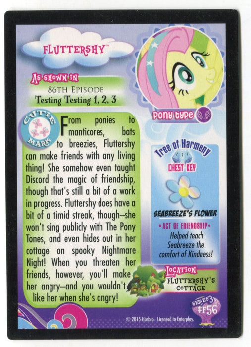 My Little Pony Series 3 Fluttershy F56 Promo Foil Trading Card