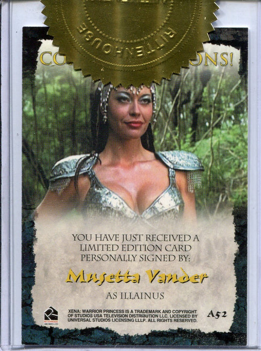 Xena Dangerous Liaisons Case Topper Musetta Vander Illainus Autograph Card A52   - TvMovieCards.com