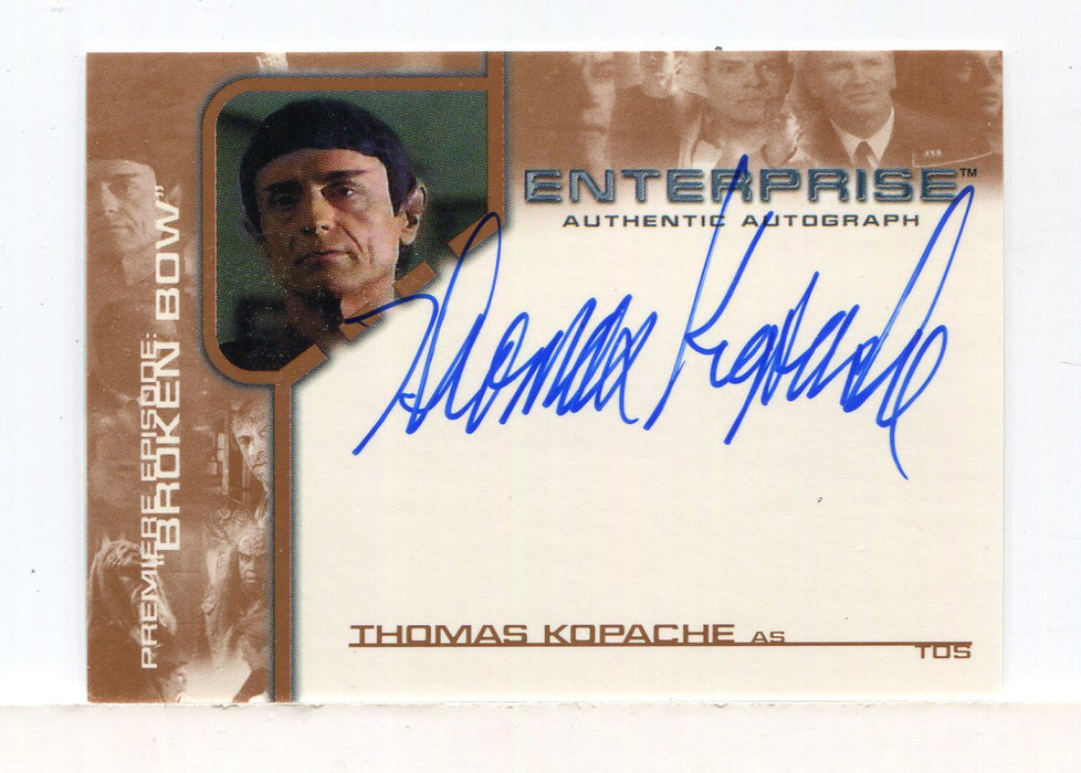 Star Trek Enterprise Season One 1 Autograph Card Thomas Kopache TOS BBA9   - TvMovieCards.com