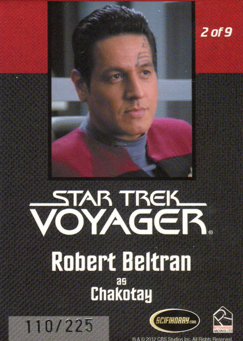 The Quotable Star Trek Voyager Robert Beltram 2 of 9 Communicator Pin Relic Card   - TvMovieCards.com