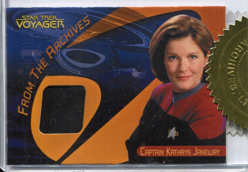 The Quotable Star Trek Voyager Janeway / Kate Mulgrew CC45 Costume Relic Card   - TvMovieCards.com