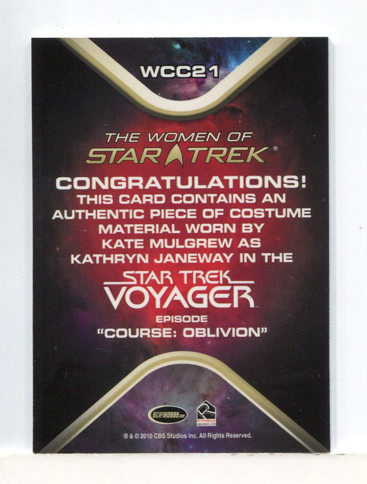 The Women of Star Trek WCC21 Kate Mulgrew as Kathryn Janeway Costume Card   - TvMovieCards.com