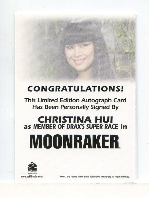 James Bond Archives Final Edition 2017 Christina Hui Autograph Card   - TvMovieCards.com