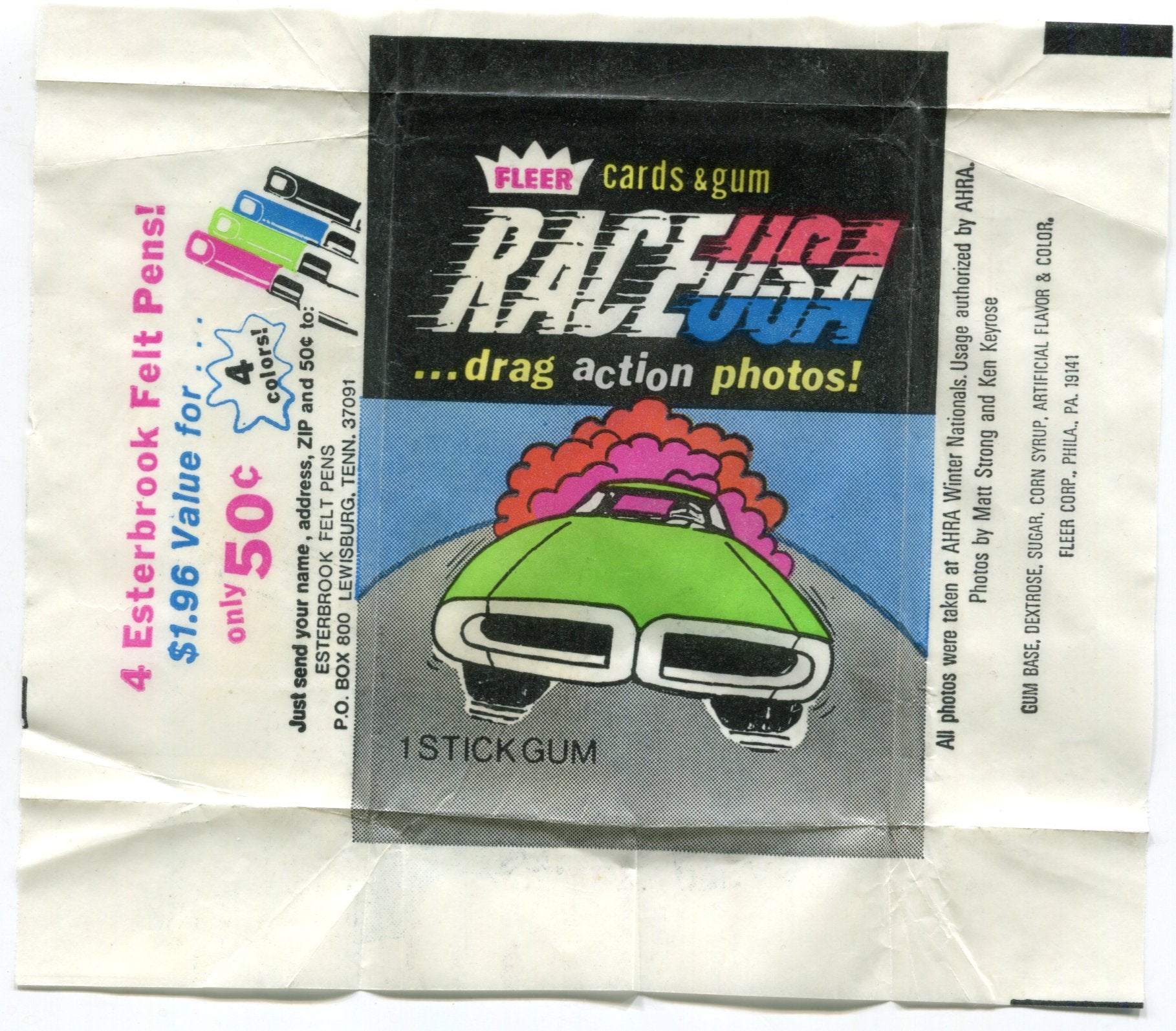 アメリカントレイン　洗車カード　激レア Race USA AHRA Drag Champs 1973 Fleer Vintage Trading Cards You