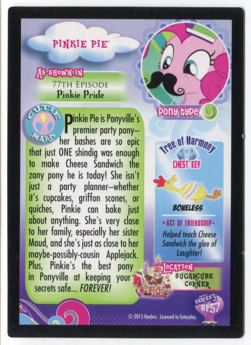 My Little Pony Series 3 Pinkie Pie F57 Promo Foil Trading Card   - TvMovieCards.com