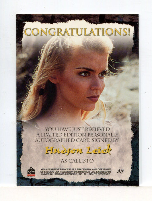 Xena Season Six Hudson Leick as Callisto Autograph Card A7   - TvMovieCards.com