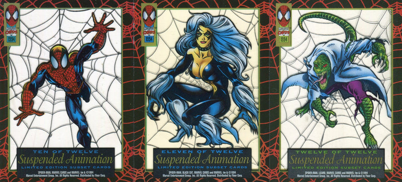 Amazing Spider-Man Suspended Animation (12) Cell Chase Card Set 1994 Fleer