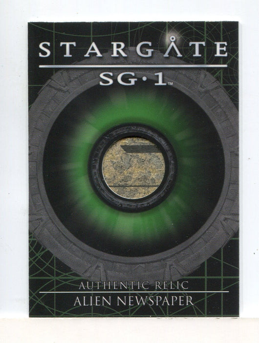 Stargate SG-1 Season Eight Alien Newspaper Relic Prop Card R12 #276/407   - TvMovieCards.com